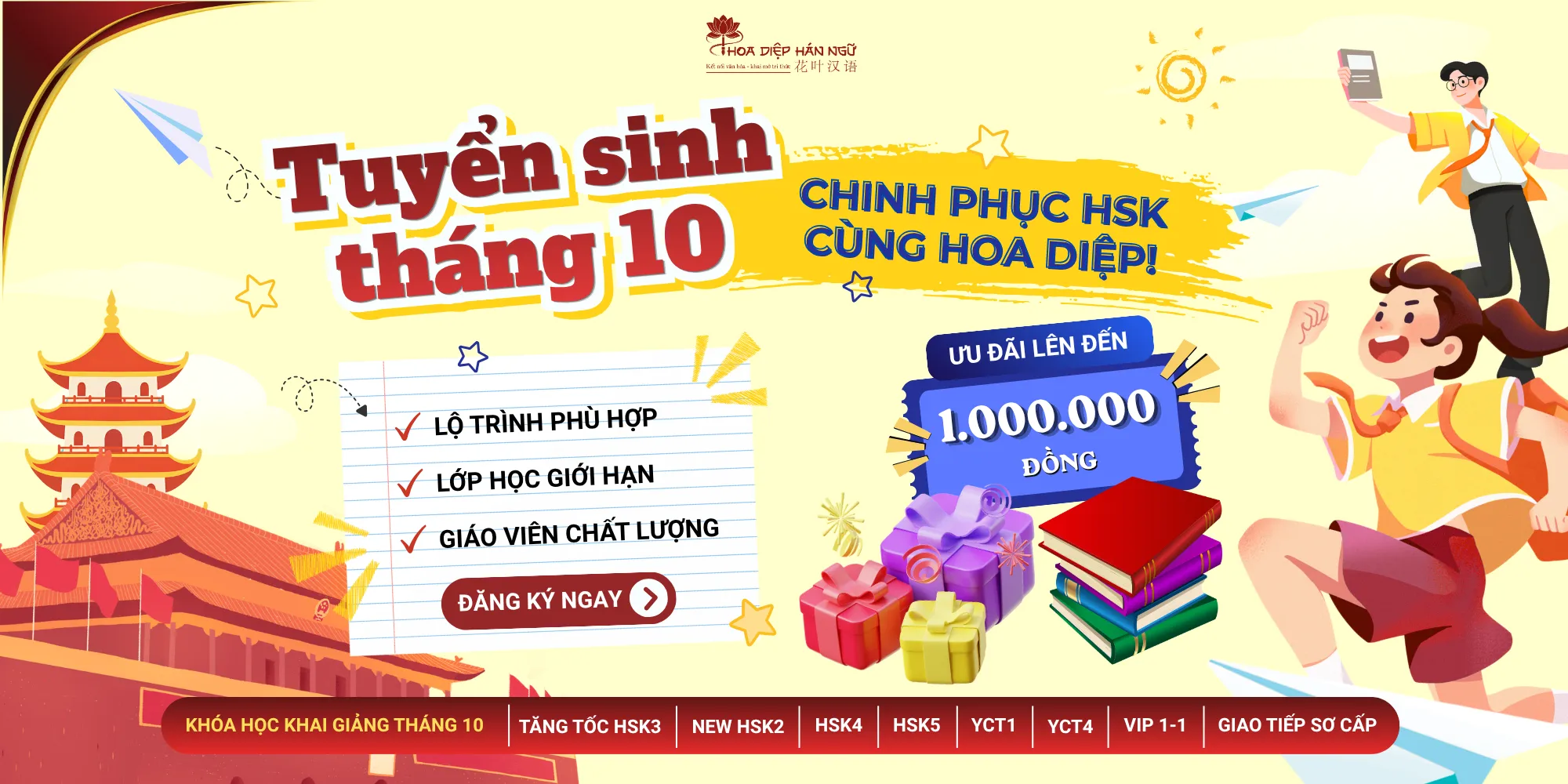 ĐĂNG KÝ LỚP THÁNG 10 – ƯU ĐÃI LÊN ĐẾN 1.000.000Đ!